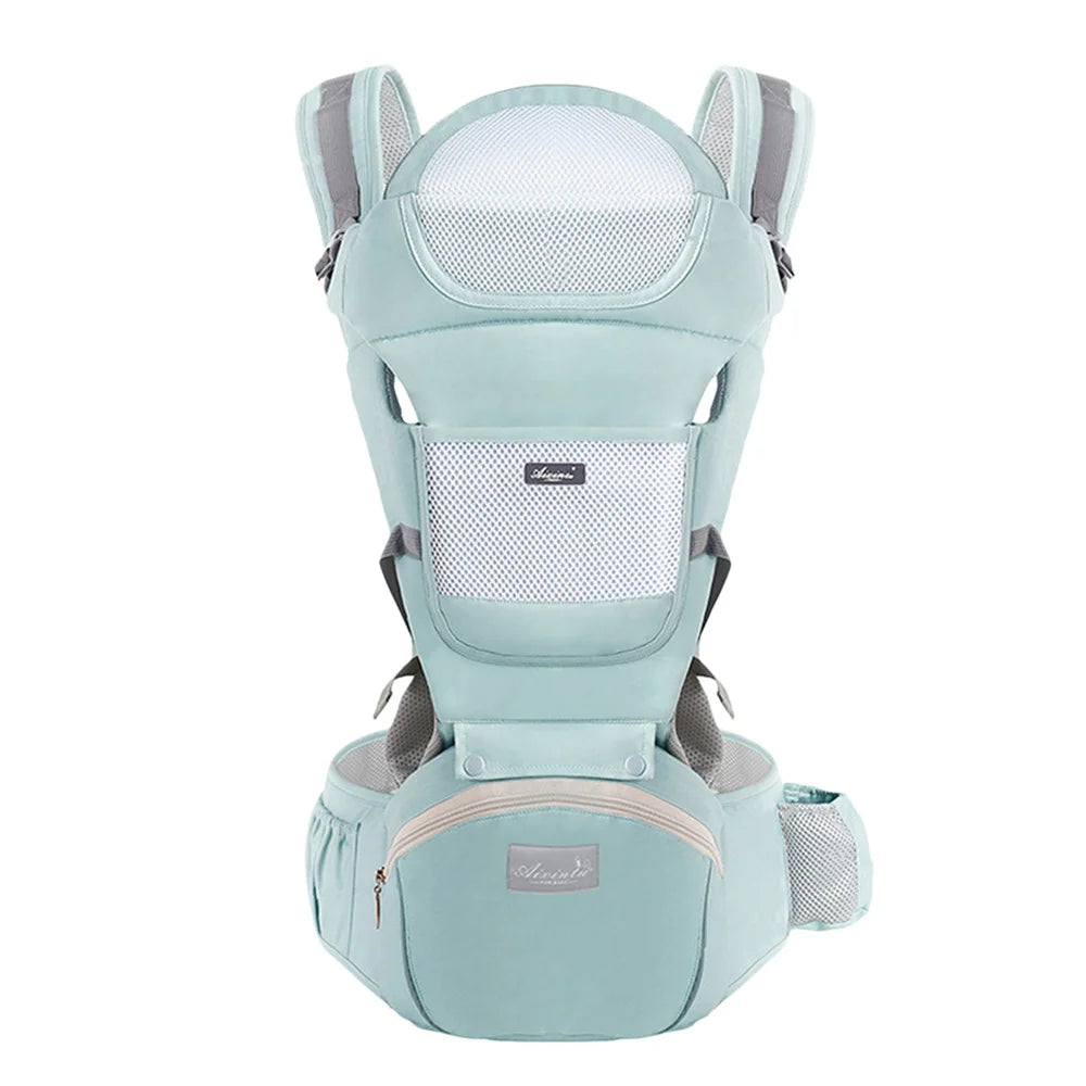 Porte-Bébé Ergonomique Multi-Positions avec Siège à Hanche (0-2 ans)